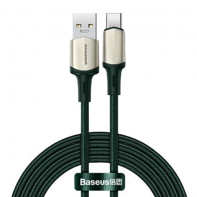 CATKLF-VB06 Baseus cabo USB tipo C Cafule VOOC 5A verde 2m
