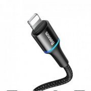 Baseus cabo USB-C para lightning Halo PD 18W 1m preto