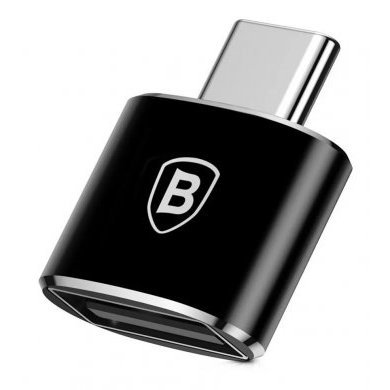 CATOTG-01 Baseus Mini Adaptador USB para Type-C 2.4A preto