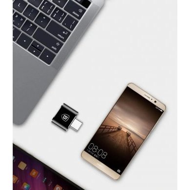 CATOTG-01 Baseus Mini Adaptador USB para Type-C 2.4A preto