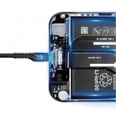 CATSR-01 Baseus cabo USB tipo C Fish-eye Spring 2A 1m preto