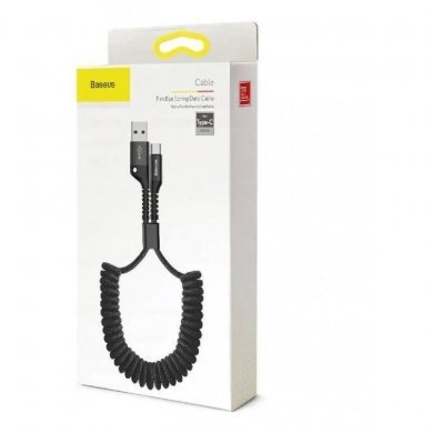 CATSR-01 Baseus cabo USB tipo C Fish-eye Spring 2A 1m preto