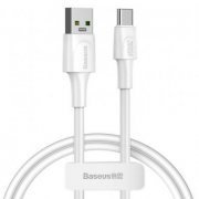 Baseus cabo USB tipo C suporte VOOC 5A 1m branco white series 3.0 quick charging