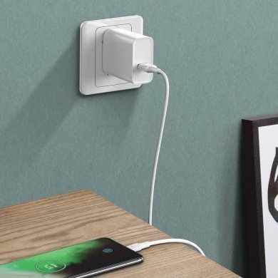 CATSW-F02 Baseus cabo USB tipo C suporte VOOC 5A 1m branco