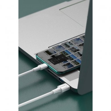 CATSW-F02 Baseus cabo USB tipo C suporte VOOC 5A 1m branco