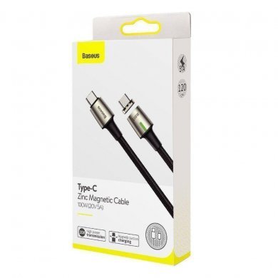 CATXC-K01 Baseus cabo USB tipo C magnético Zinc 100W 5A 1.2m