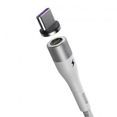 CATXC-N02 Baseus cabo USB tipo C magnético Zinc 5A 1m branco