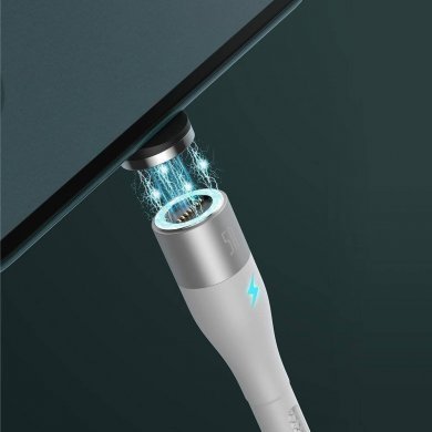 CATXC-N02 Baseus cabo USB tipo C magnético Zinc 5A 1m branco