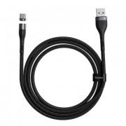 Baseus cabo USB tipo C magnético Zinc 5A 1m preto trançado em nylon fast charging