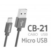 PMCELL Cabo Micro USB 2000mAh USB 2 Metros Quick Charger, revestimento em nylon