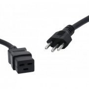 Cabo de força tripolar C19 padrão NBR 14136 20A 1,8m 