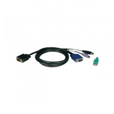 CBL0029 Cabo KVM USB/PS2 2x VGA DB15M 1.8 metros