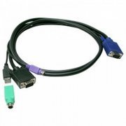 Cabo KVM USB/PS2 2x VGA DB15M 1.8 metros com adaptador PS2/USB para SwitchView SV1000 KVM switches