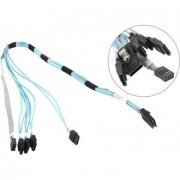 Cabo SAS/SATA Interno Supermicro 1x SAS SFF-8087 para 4x SATA 70cm