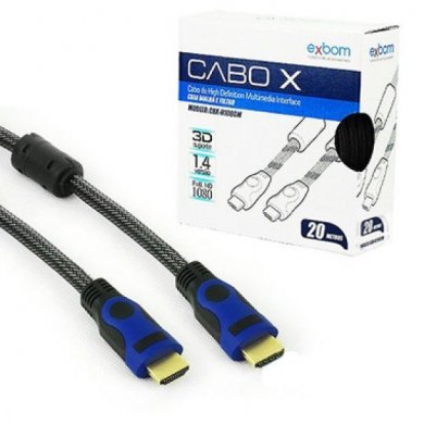 CBX-H200CM Exbom Cabo HDMI Macho 20M Blindado 1.4