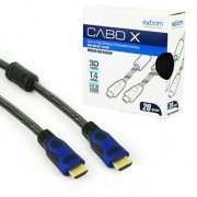 Exbom Cabo HDMI Macho 20M Blindado 1.4 com Malha e Filtro OD7.3