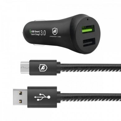 CC-01PR Gorila carregador veicular 40W USB-A e USB-C