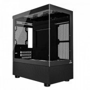 OnePower gabinete gamer CC202B Crystal Preto Frontal e lateral em vidro temperado - Suporta 7 fans (não inclus