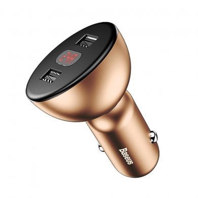 Baseus carregador veicular Shake Head 2 USB 3.0