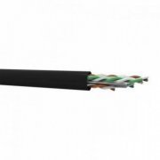 Cabo CAT6 U/UTP 23AWG dupla capa preto (venda por met ...