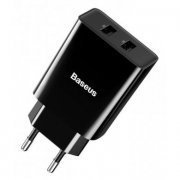 Baseus Carregador Speed Mini 2.1A Duplo USB 10.5W de Parede Preto