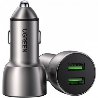 Ugreen carregador veícular duplo USB QC 3.0 36W Dark Blue