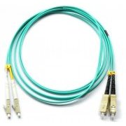 Cordão Duplex Multimodo LC/SC 20M om3 2 fibras 50/125 LC para SC, cor aqua 20 metros