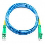 Cordão Duplex Multimodo LC/LC-APC 5M om4 2 fibras 50/125 LC para LC polimento APC, cor Acqua, 5 metros