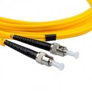 Cordão Duplex Multimodo ST/ST 1M om2 2 fibras 50/125 ST para ST polimento UPC, cor Amarelo 1 metro