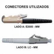 Cordão Duplex Multimodo  E2000/LC-PC 15M om1 2 fibras 62.5/125 E2000 para LC polimento PC, cor laranja 15 Metr