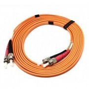 Cordão duplex Multimodo ST/ST-UPC 50M om1 2 fibras 62.5/125 ST para ST polimento UPC, cor laranja 50 metros