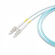 Cordão Duplex Multimodo LC/LC-UPC 8M om3 2 fibras 50/125 LC para LC polimento UPC , cor acqua 8 metros