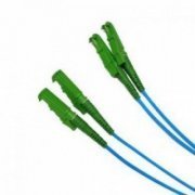 CORDÃO DUPLEX MONOMODO E2000/E2000-APC 10M 2 Fibras 9/125 E2000 para E2000 polimento APC, cor Azul 10 metros