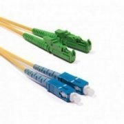 Cordão Duplex Monomodo E2000/SC-APC 7M 2 fibras 9/125 E2000 para SC, polimento APC cor azul 7metros