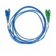 Cordão Duplex Monomodo SC-PC/SC-APC 1.5M 2 fibras 9/125 SC polimento PC  para SC polimento APC, cor Azul 1.5 metros