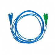 Cordão Duplex Monomodo SC-APC/SC-PC 2.5M 2 fibras 9/125 SC polimento APC e SC polimento PC cor Azul 1.5 metros