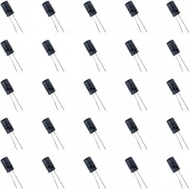 25x capacitor eletrolítico 1000uf x 25v 105ºC