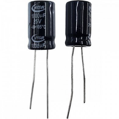 25x capacitor eletrolítico 1000uf x 25v 105ºC