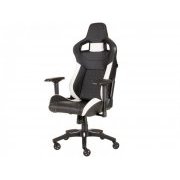 Corsair Cadeira T1 RACE 2018 Preta/Branca Gamer - Peso máximo suportado: 120Kg, Couro Sintético PU