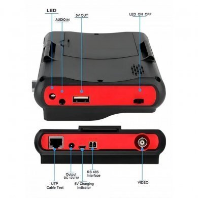 CFTV-TESTER Monitor color 4.3 teste camera CFTV AHD analógico