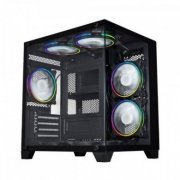 Kmex gabinete aquario CG-0305 microATX preto para até 7 fans (fans não inclusos)