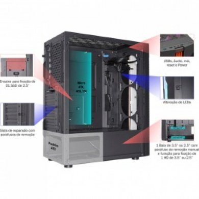 CG-01A9 K-MEX GABINETE GAMER BIFROST 6 CG-01A9 RGB