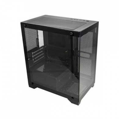 K-Mex gabinete gamer aquário Poseidon preto m-ATX