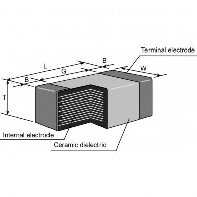 CGA6M3X7R2A155K200AB Capacitor ceramico TDK 1.5uF 100V SMD (Kit 5x und)