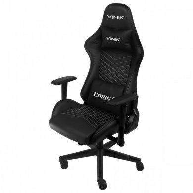 CGC10P Vinik Cadeira Gamer Comet Preta reclinável