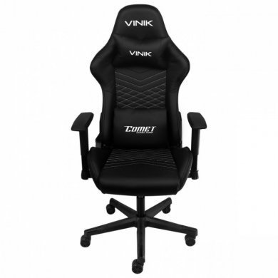 Vinik Cadeira Gamer Comet Preta reclinável