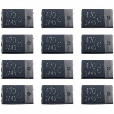CH747RM8802 Kit 12 capacitor 470uf 2V SMD Polymero Aluminio