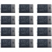 Kit 12 capacitor 470uf 2V SMD Polymero Aluminio Capac