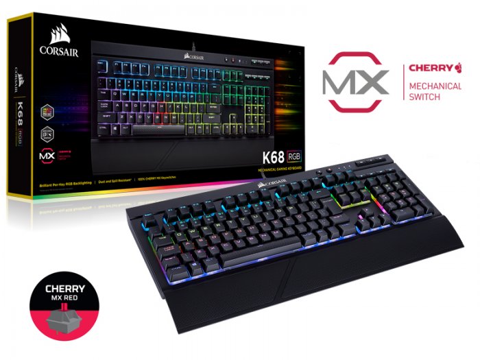 CH-9102010-BR Corsair Teclado Gamer K68 USB Platinum