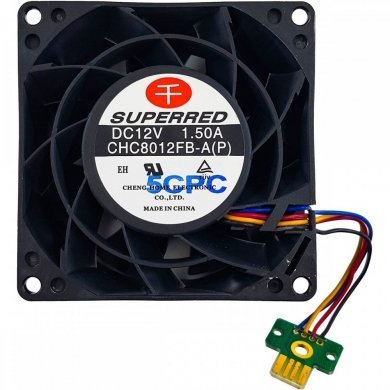 CHC8012FB-A(P) Fan 12V 1.5A SUPERRED 4 fios 80x80x38mm